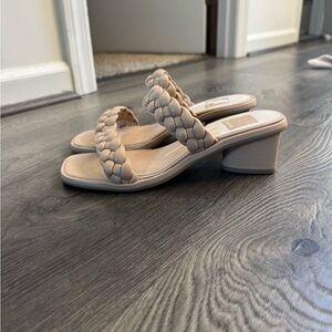 Dolce Vita Beige Braided Heeled Sandals